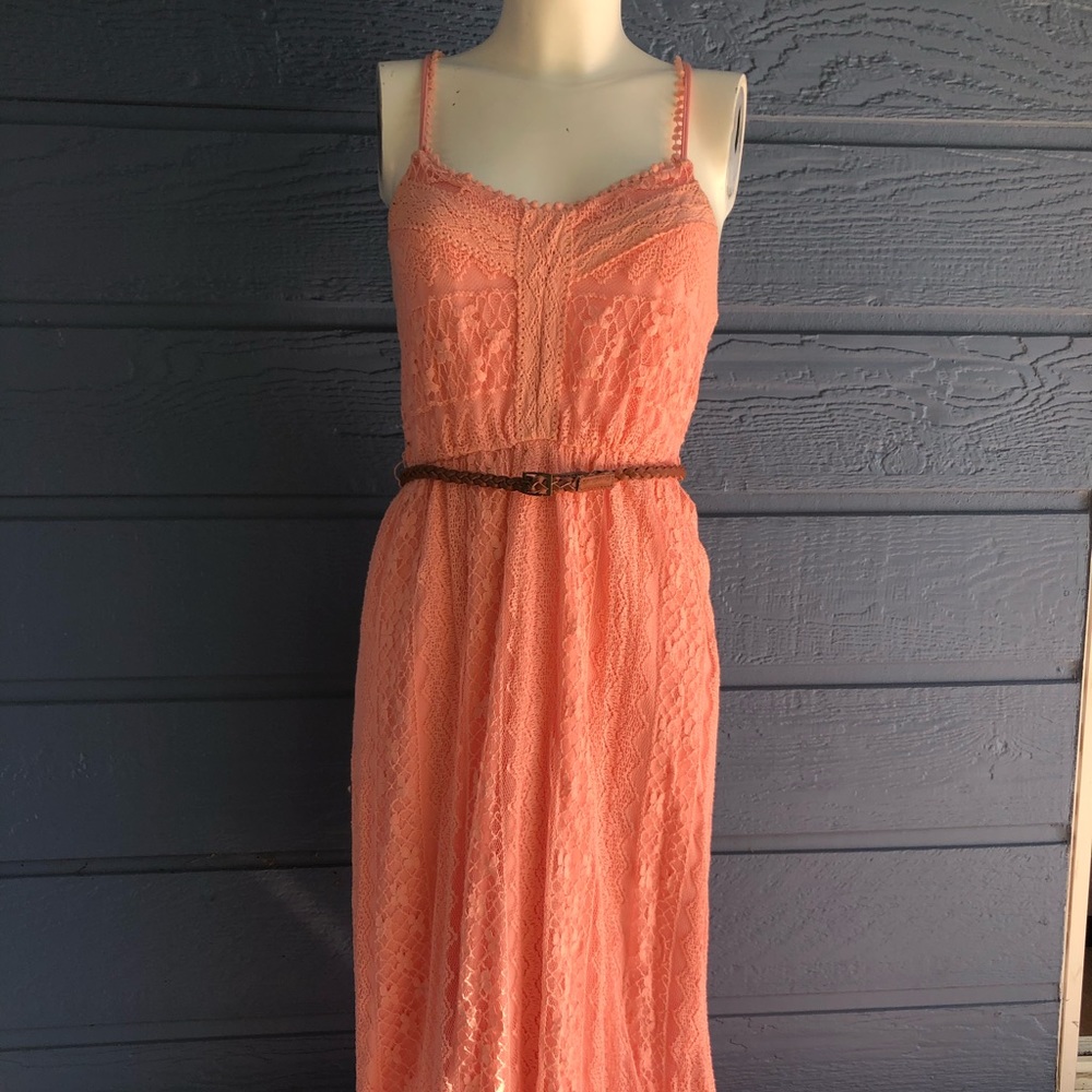 Peach Boho Maxi Dress